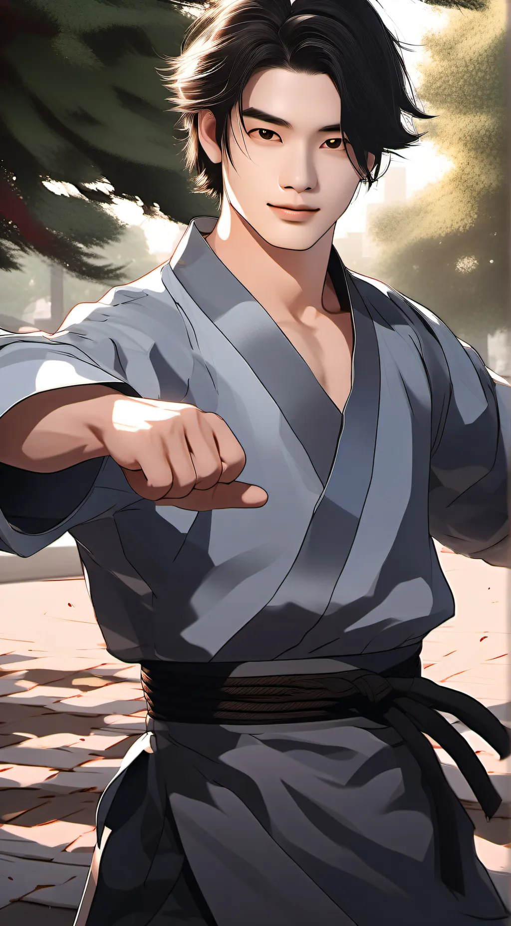 ai character: Ni-ki enhypen  background