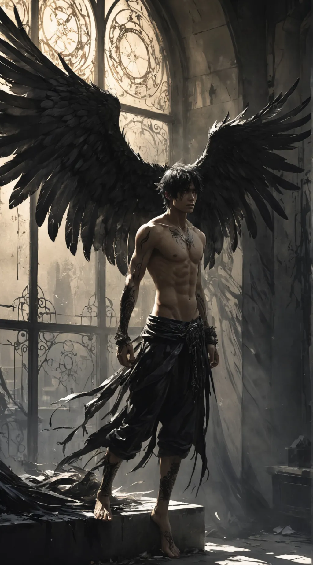 ai character: Azrael background