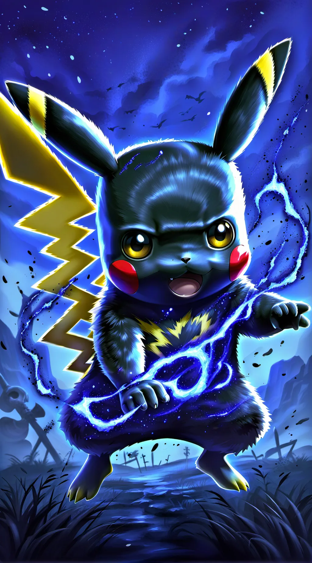 ai character: Pikachu  background