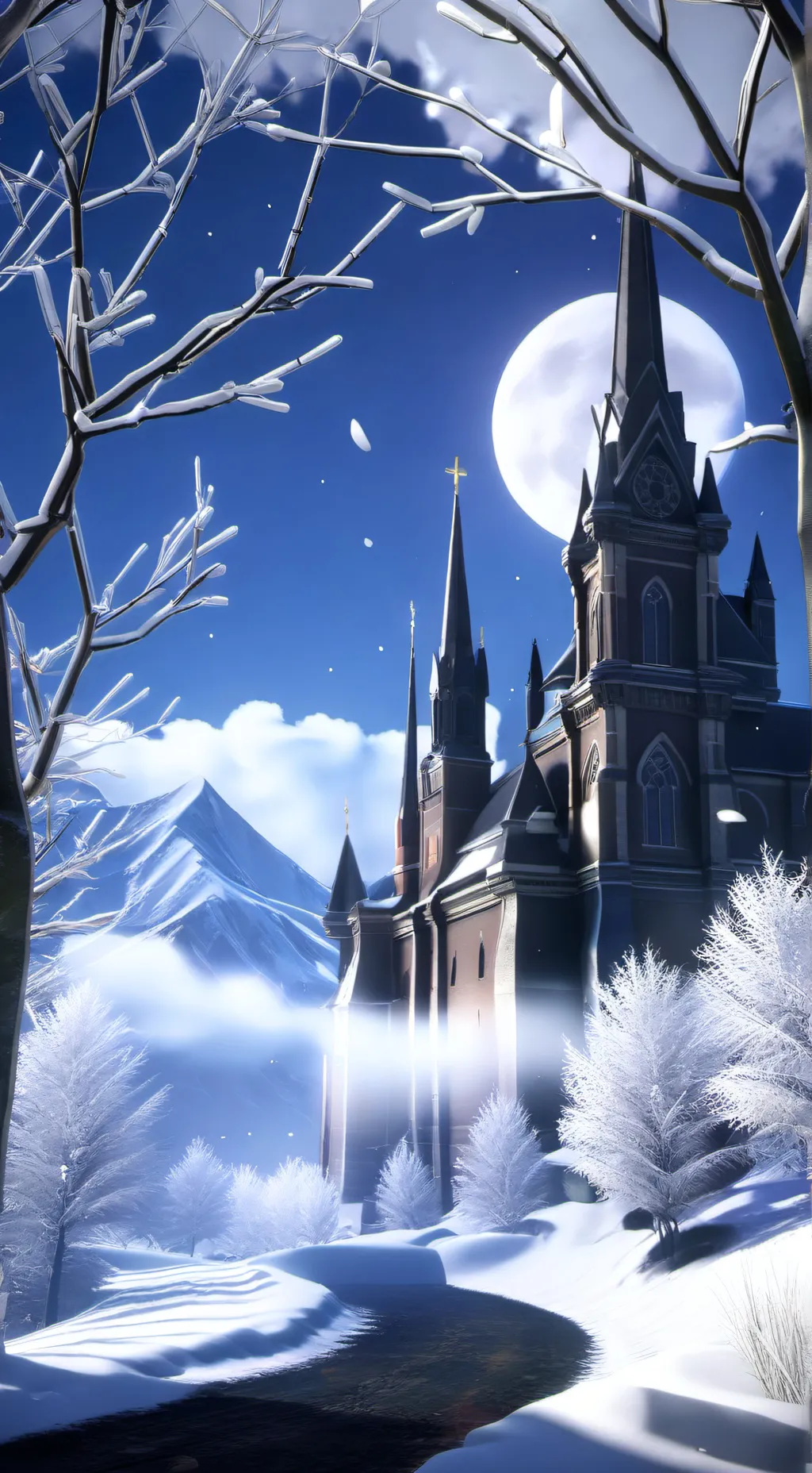 ai character: CHRITSMASSS background