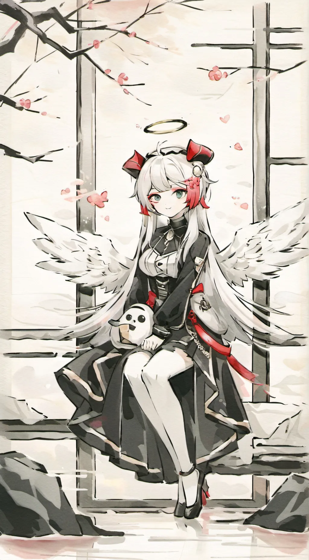 ai character: Husker angel background