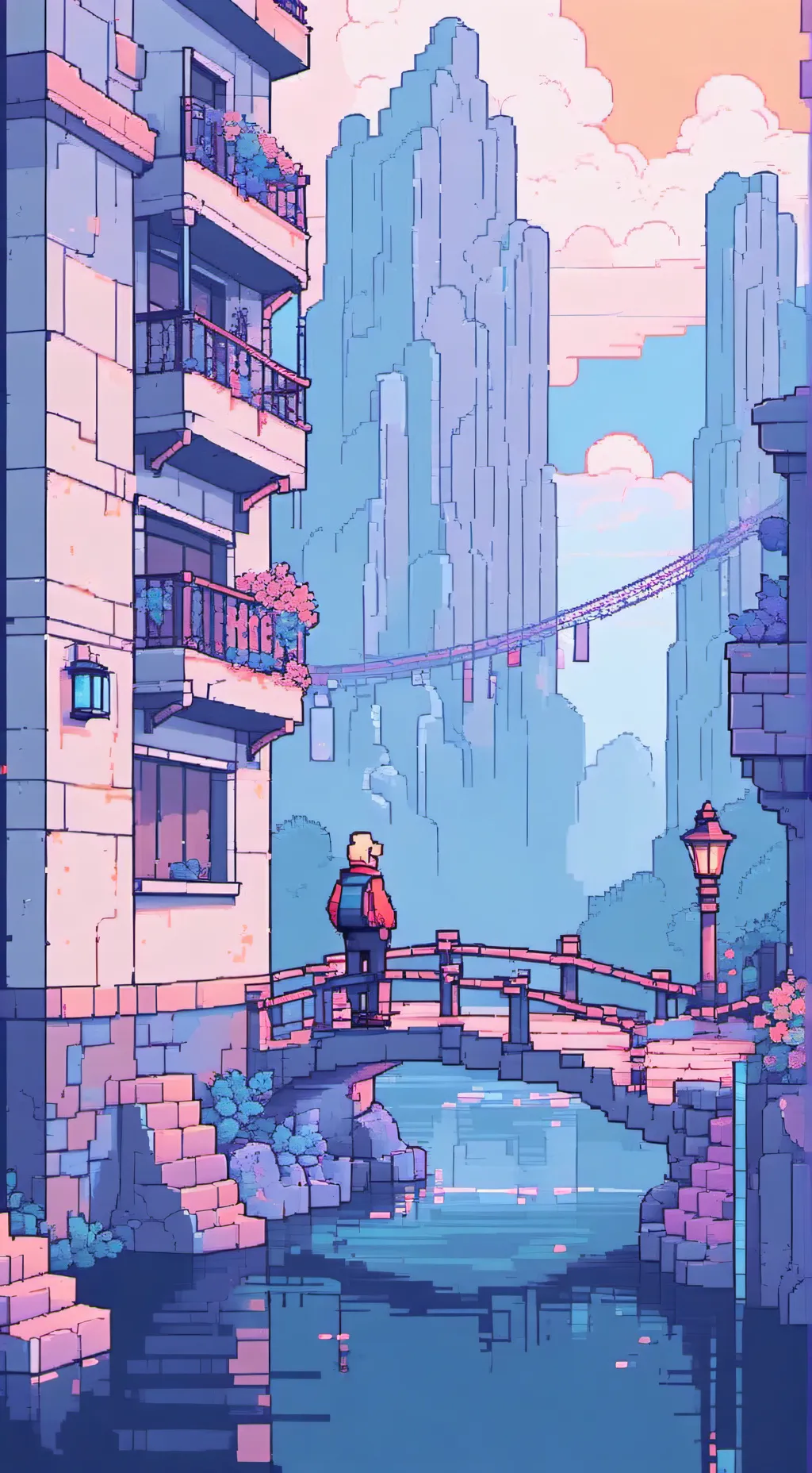 ai character: pollo background