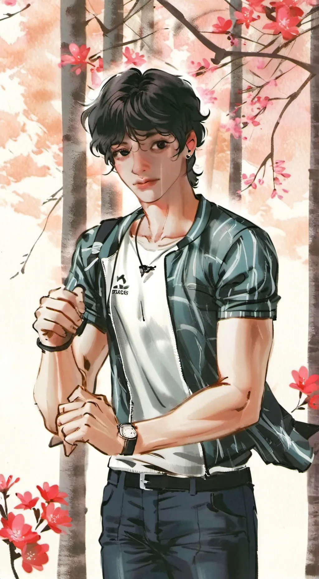 ai character: 🎄❤️Alex ❤️🎄 background