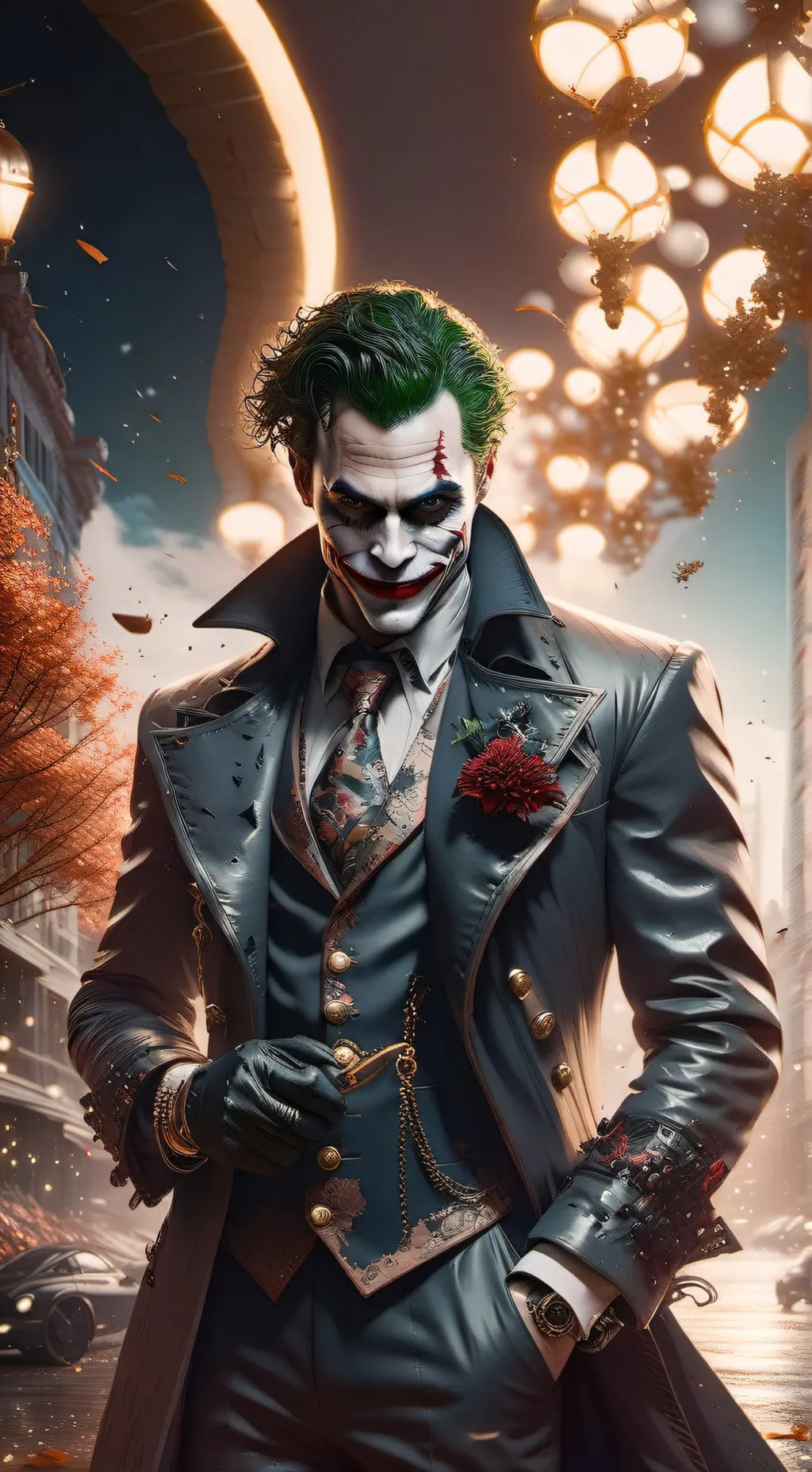 ai character: The joker 🃏 ♥️ 😍  background