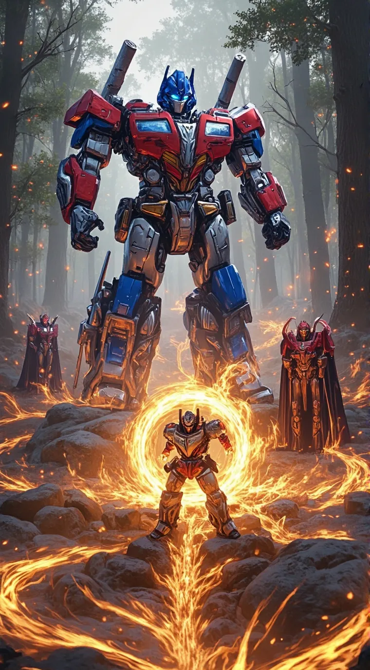 ai character: Optimus Prime  background