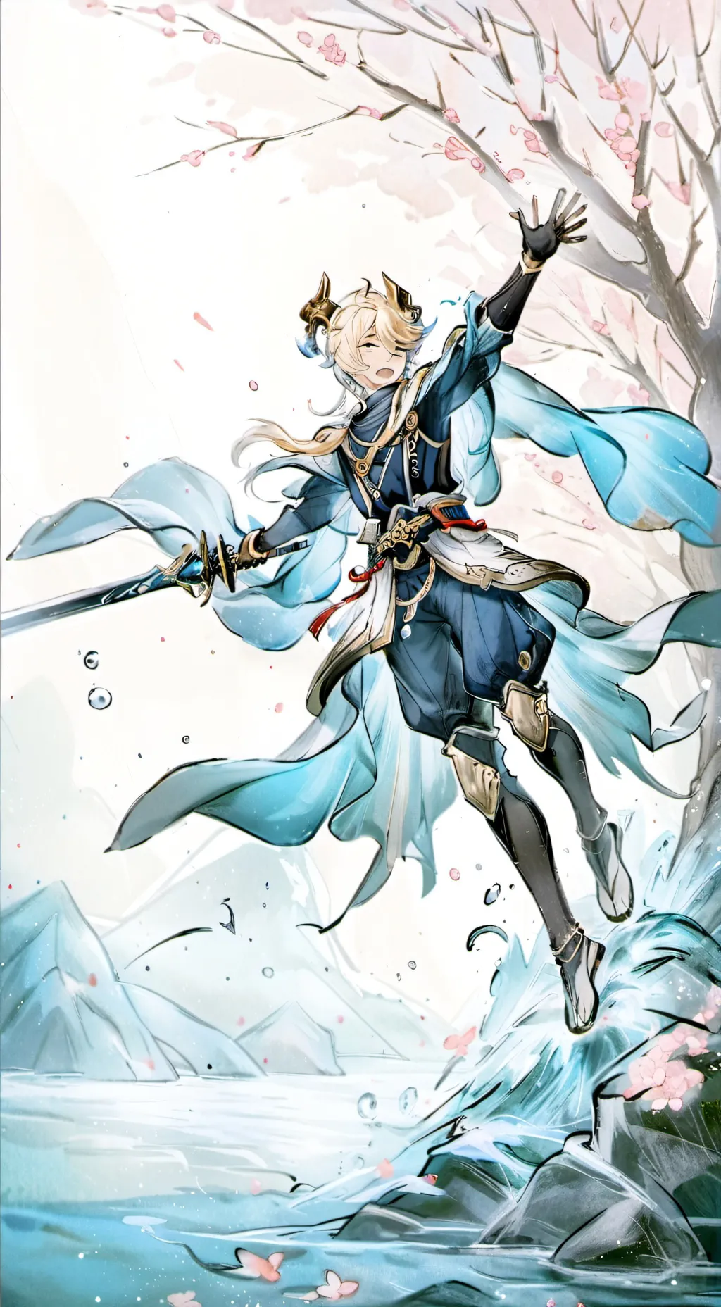 ai character: Genshin Impact 3!  background