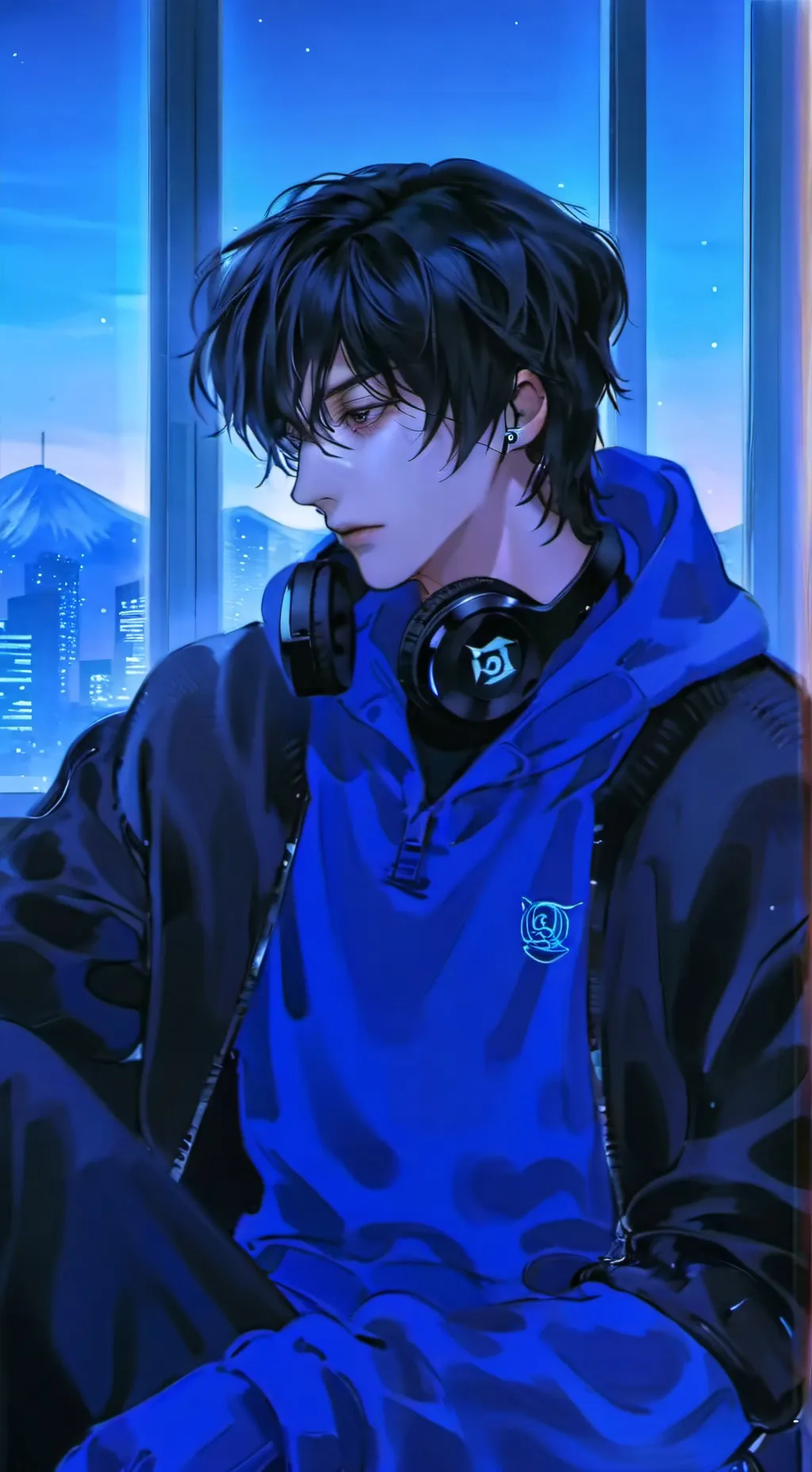 ai character: Kai 🔮°°🪻 background