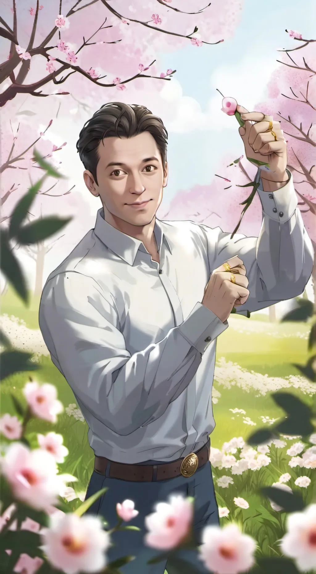 ai character: Harold  background