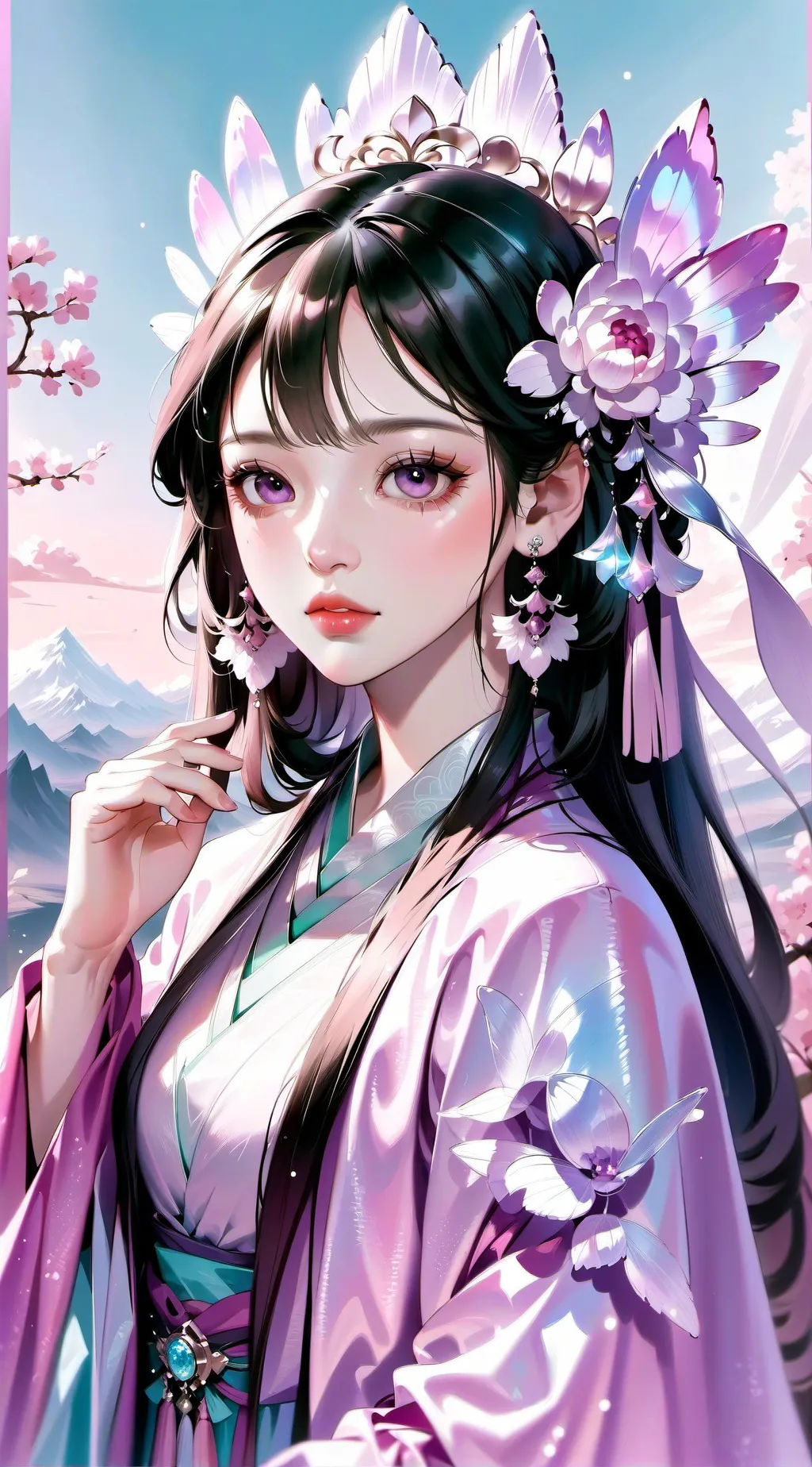 ai character: miss circle background