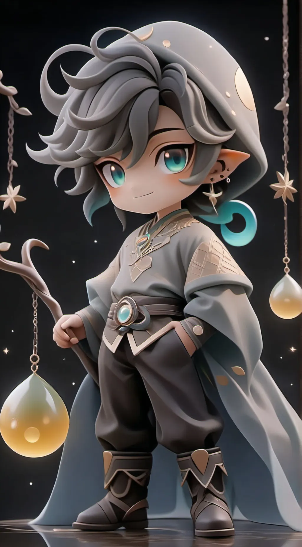 ai character: Lunar background