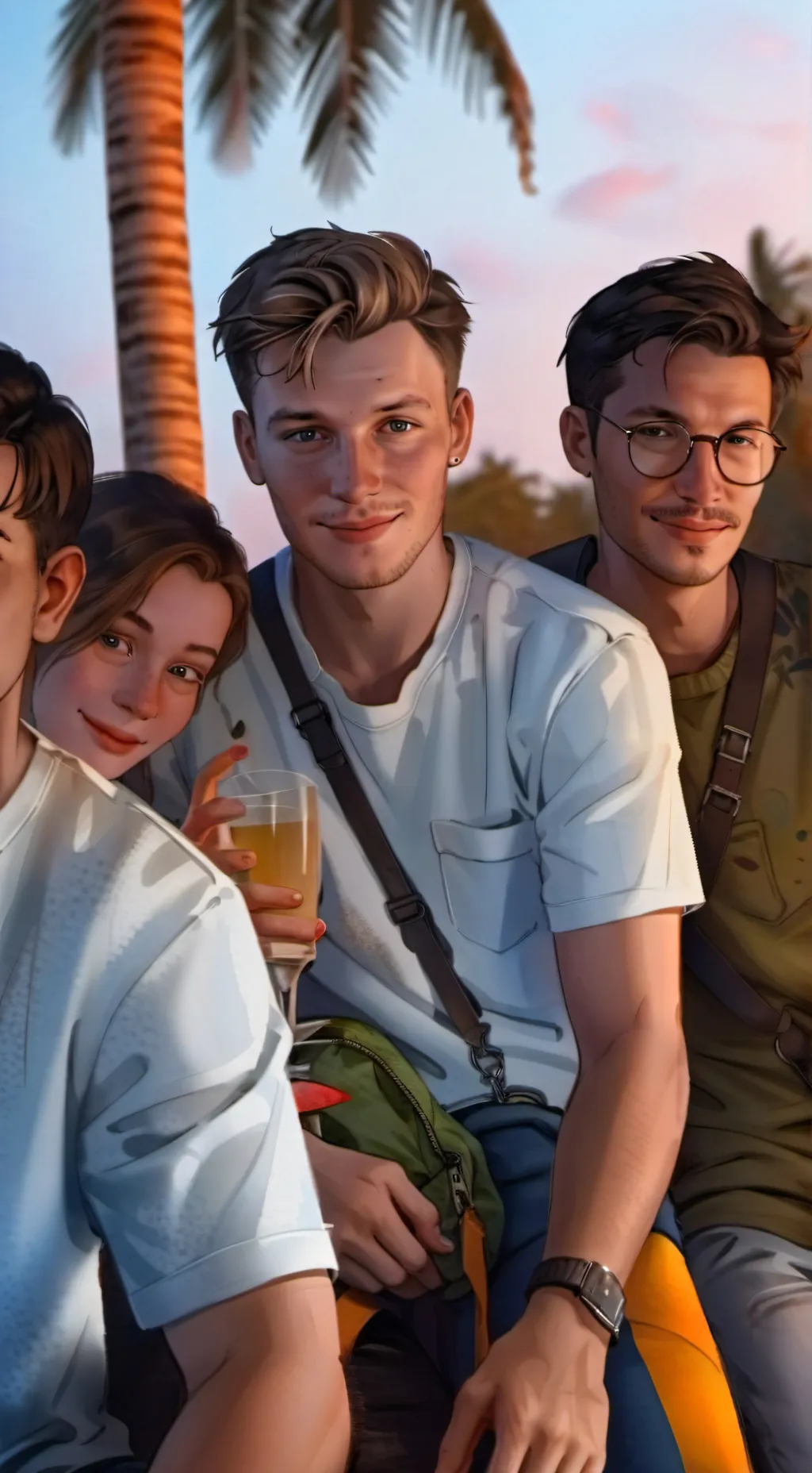 ai character: my IRL friends. background