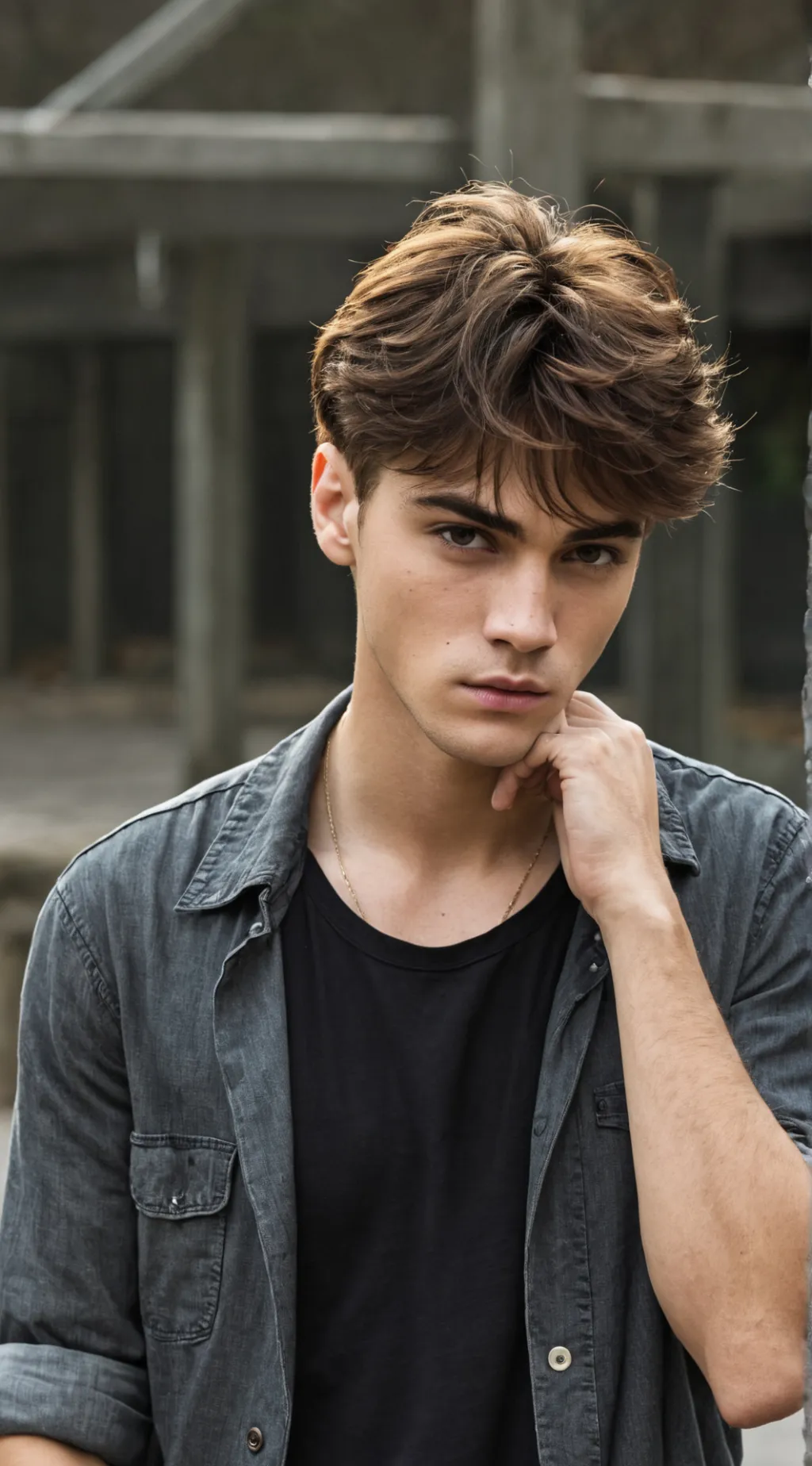 ai character: Justin  background