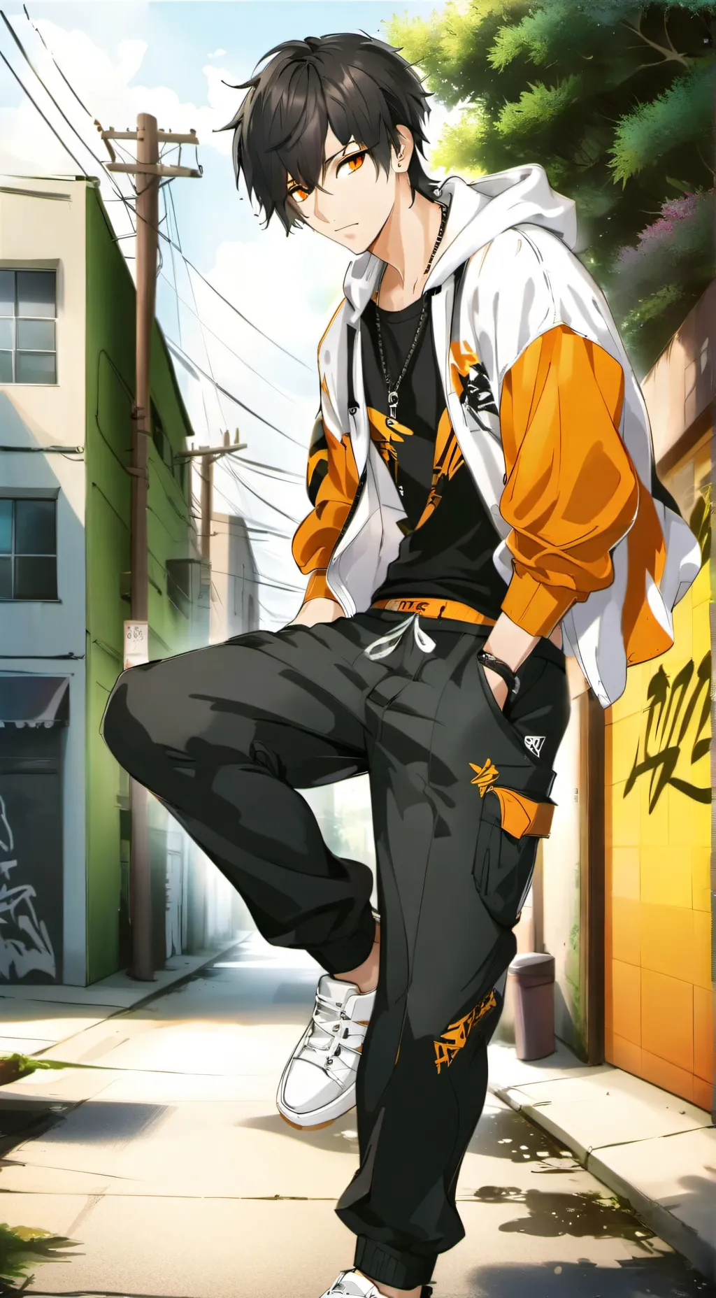 ai character: leon background