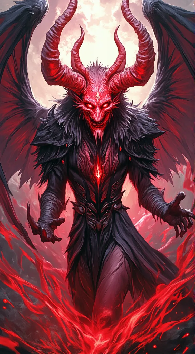 ai character: The devil of xmas background