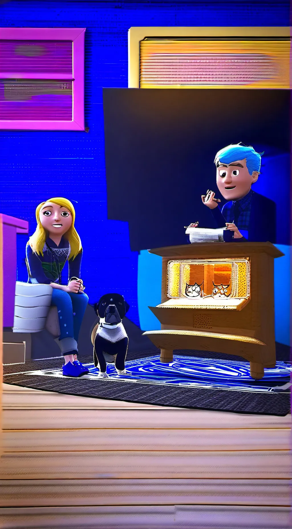 ai character: sam and cat  background