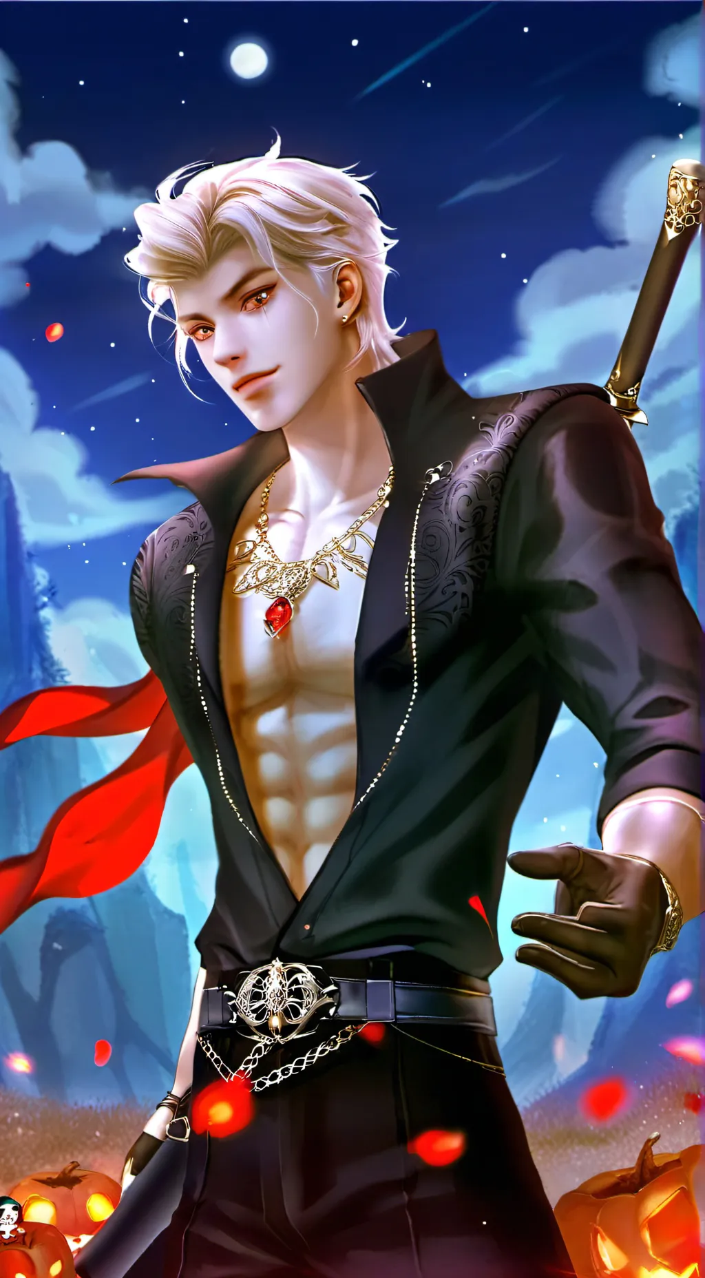 ai character: Kny muzan battle  background