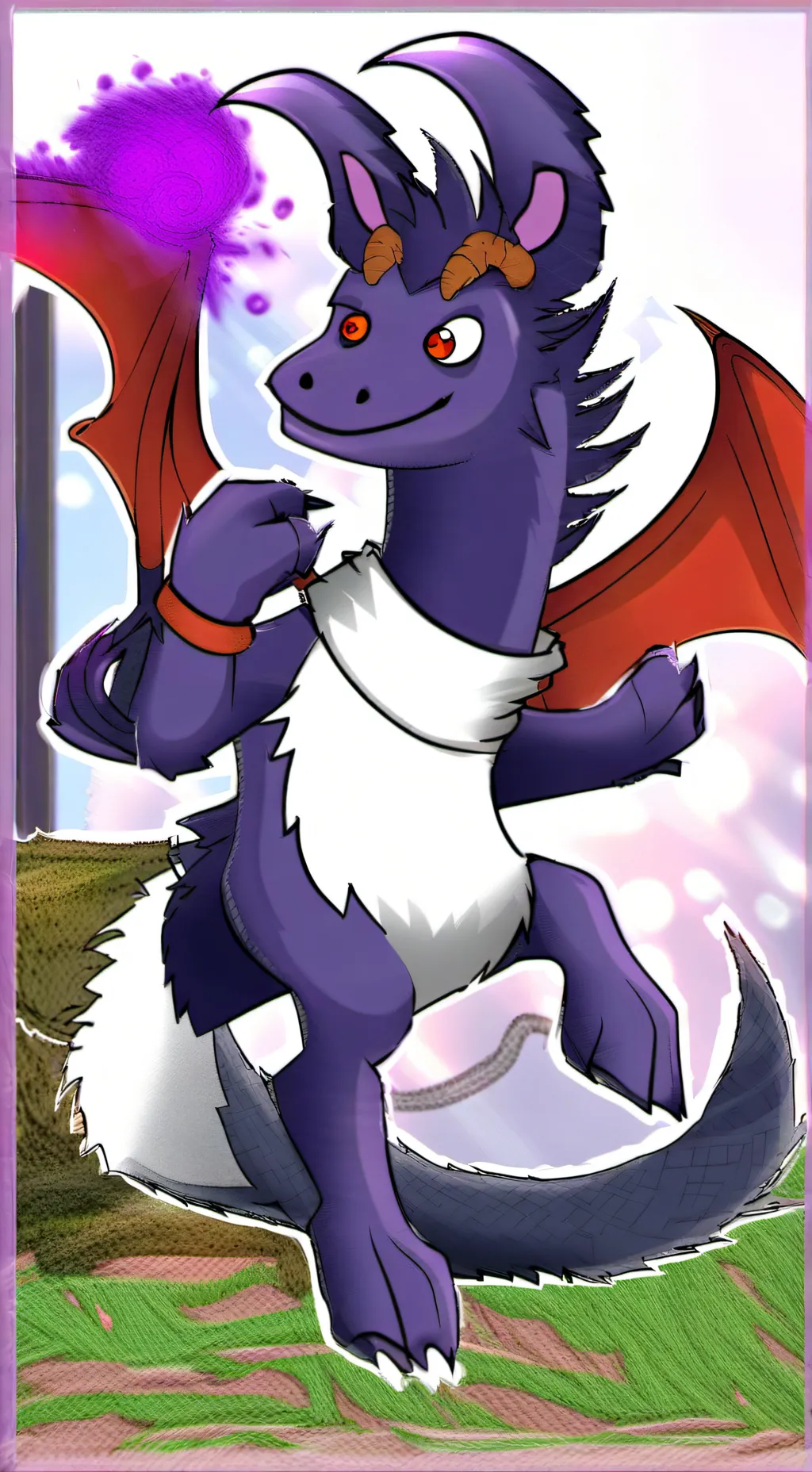 ai character: Durple retake background