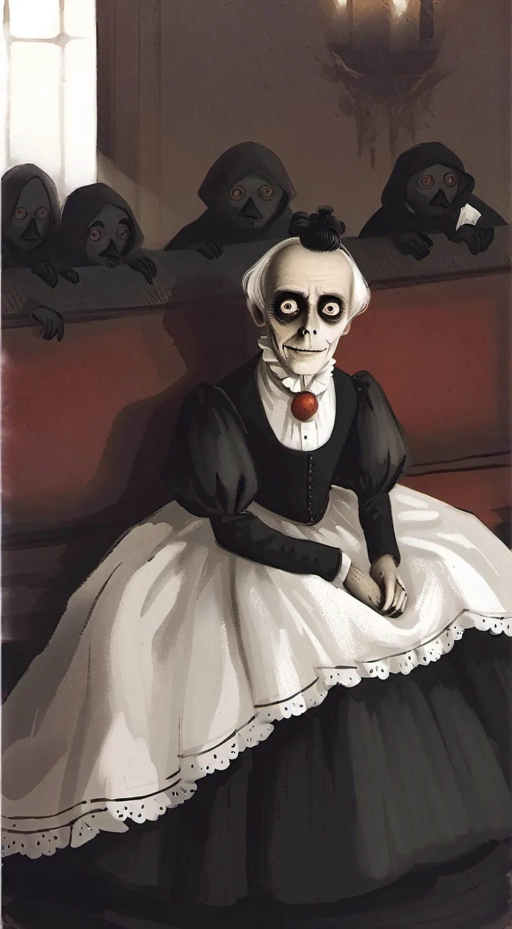 ai character: Жена background