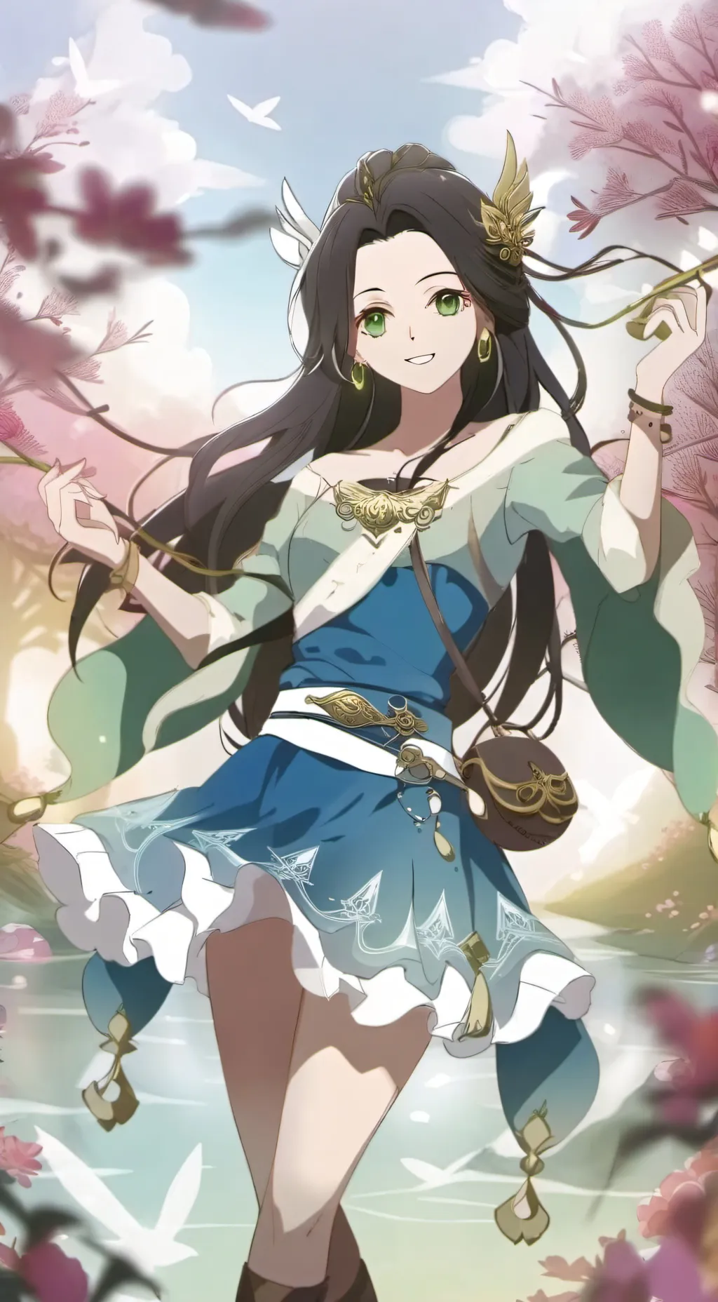 ai character: reina Alicia  background