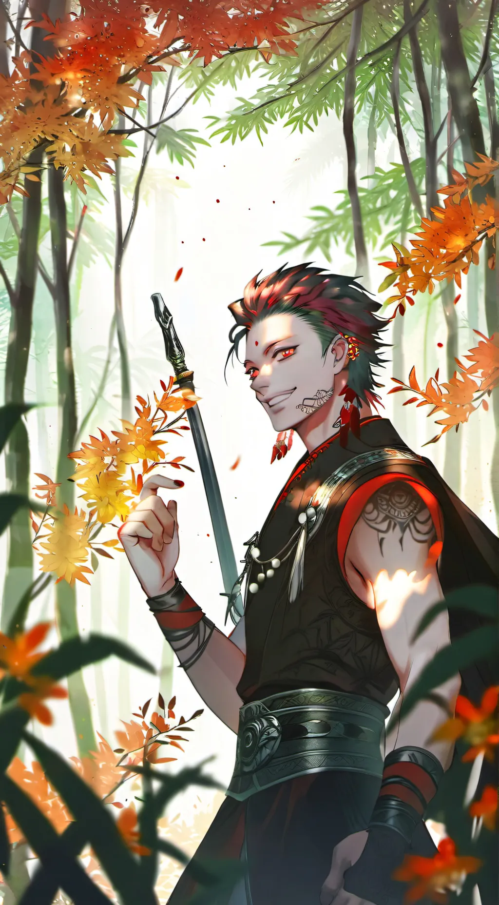 ai character: itidori  background