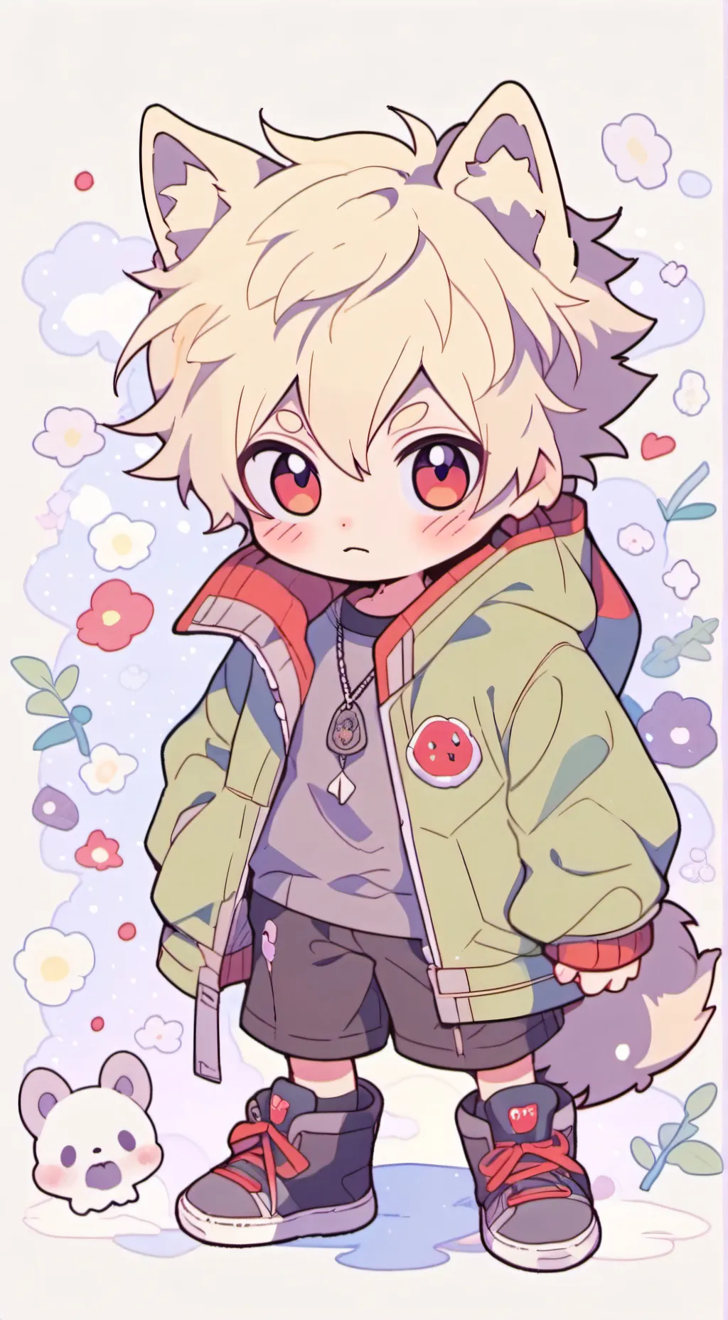 ai character: Katsuki Bakugo  background