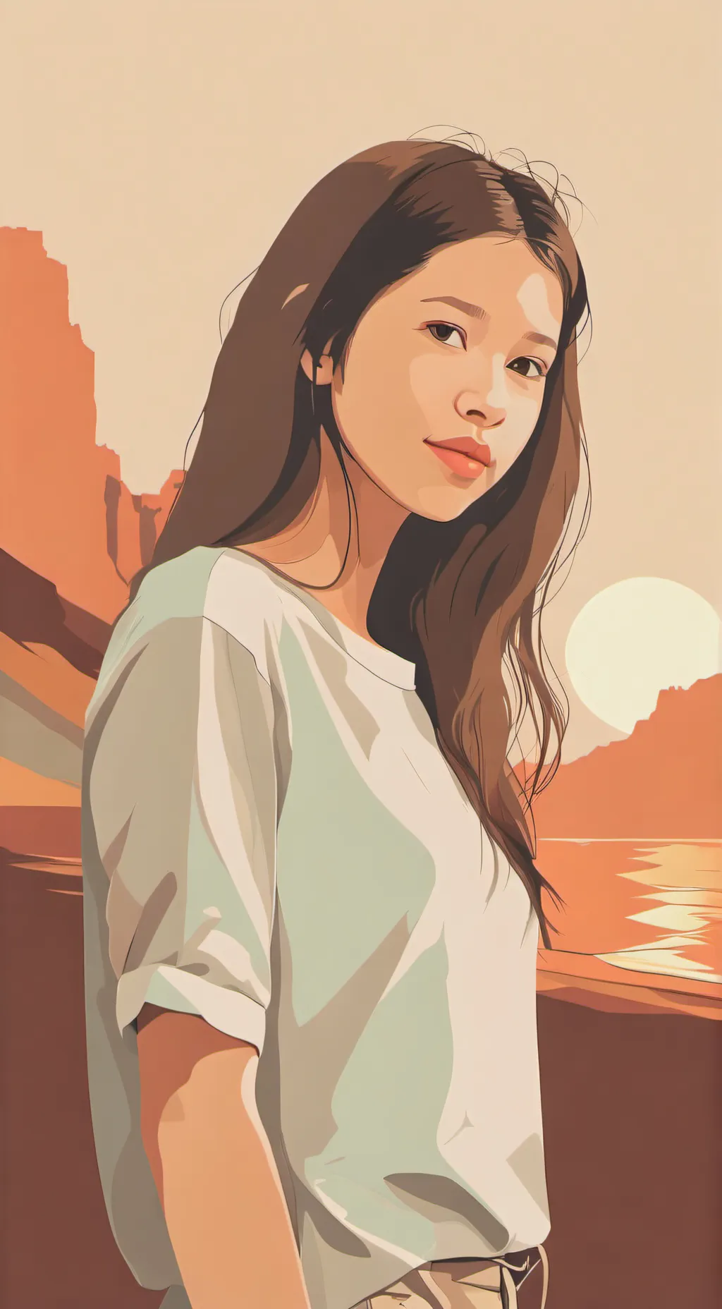 ai character: Meet angelina  background