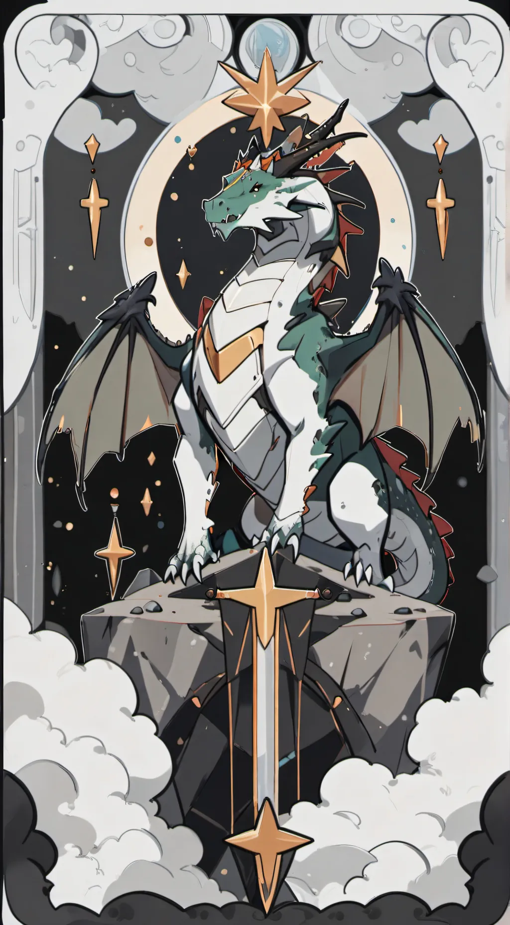 ai character: Mha Geo Dragon background