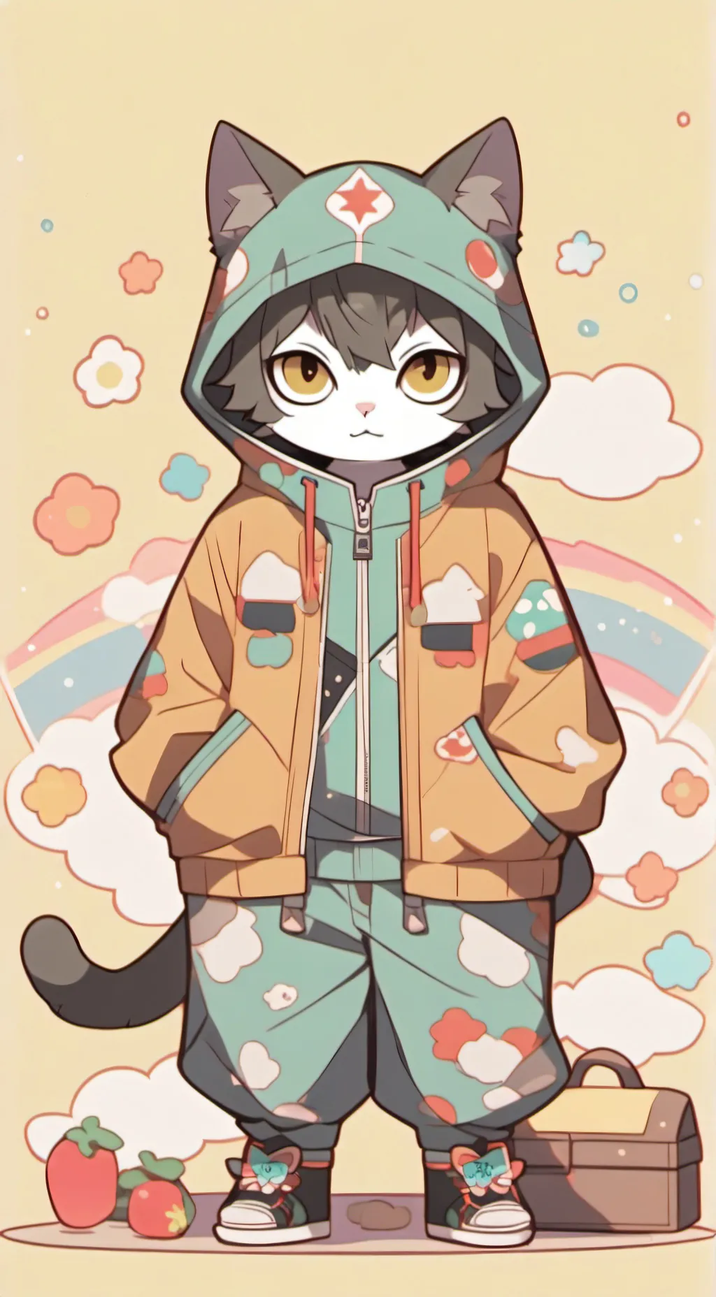 ai character: nakenimeko background