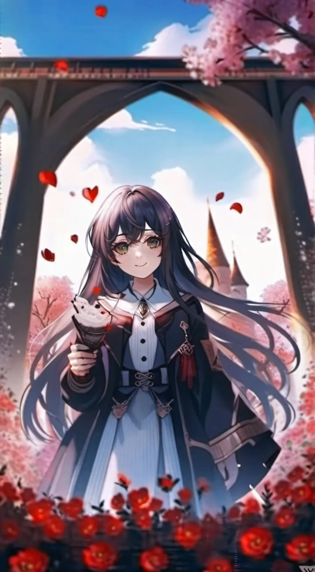 ai character: 🌹 rose background