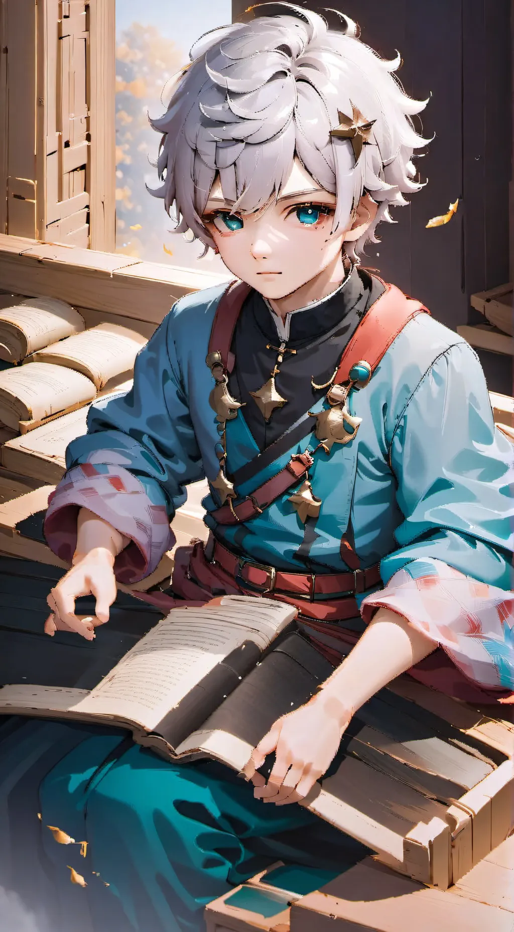 ai character: blue  background