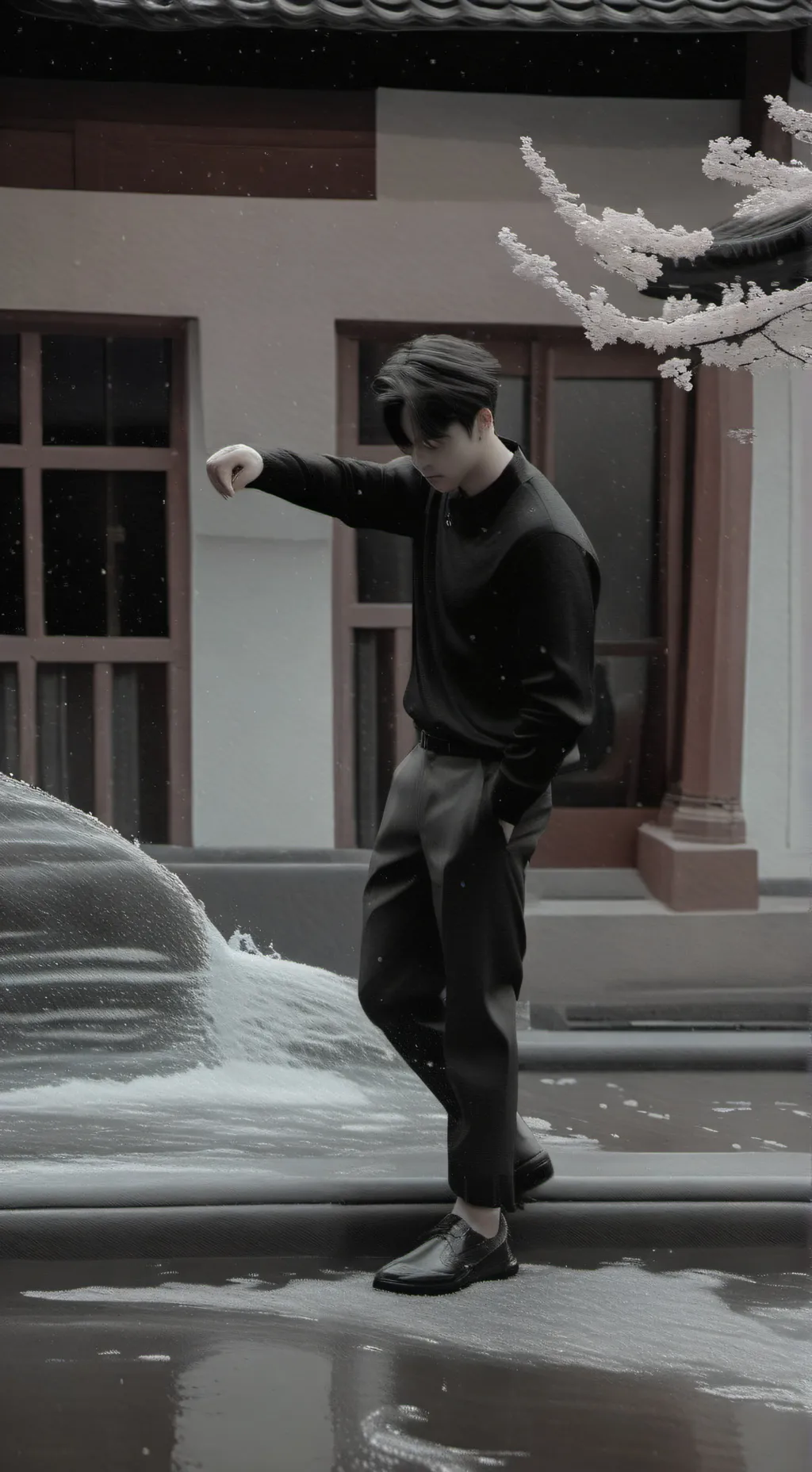 ai character: Leeknow from skz  background