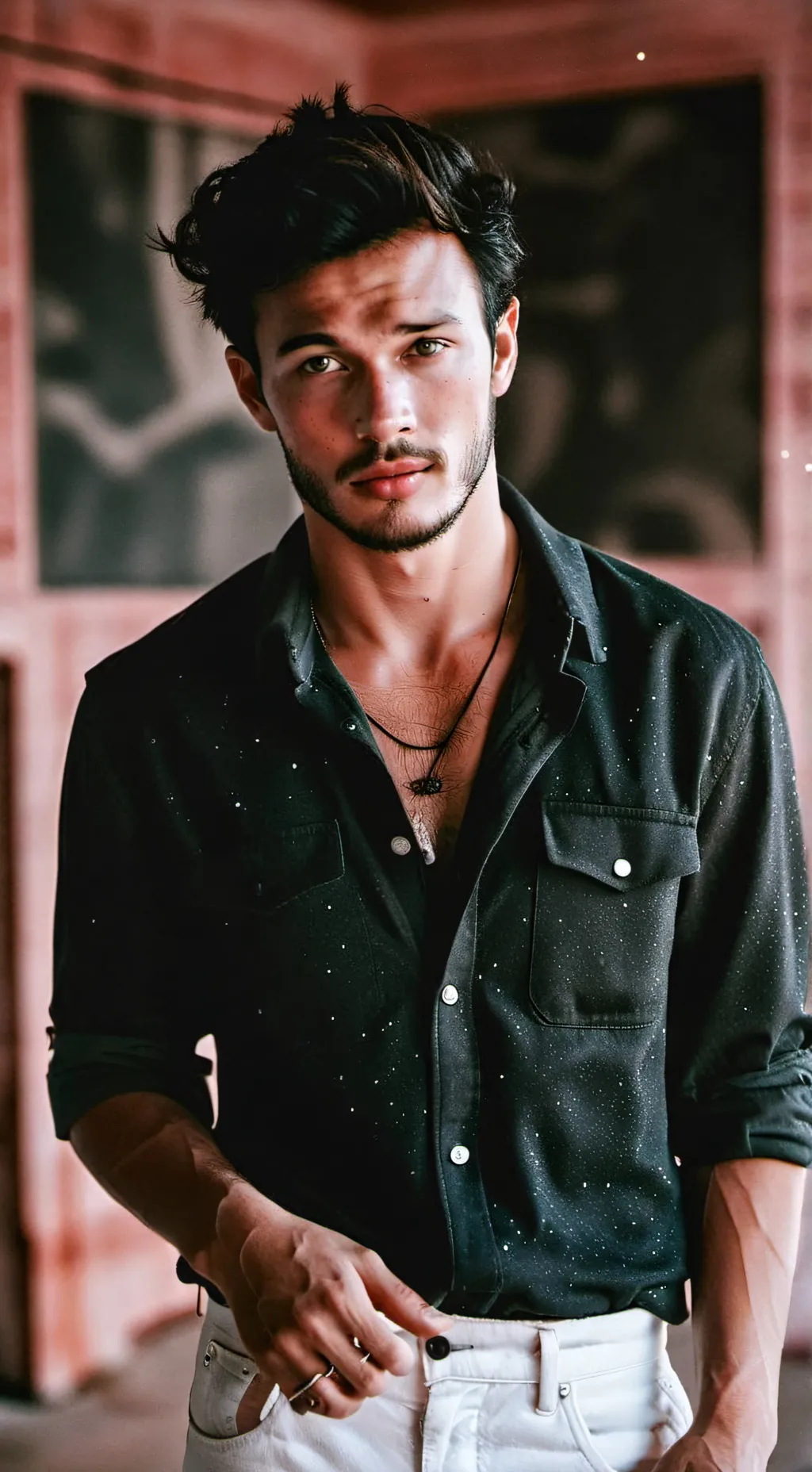 ai character: Nicolas scratchs  background