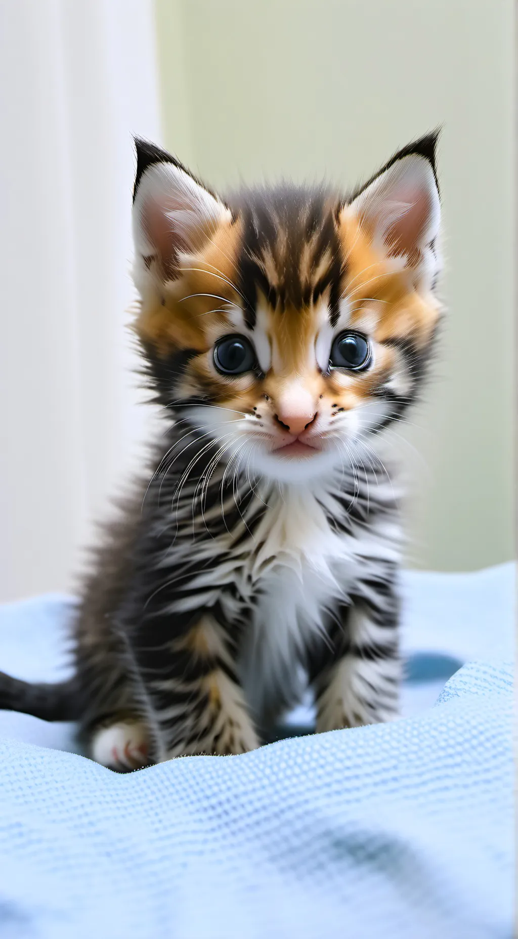 ai character: a newborn kitten background