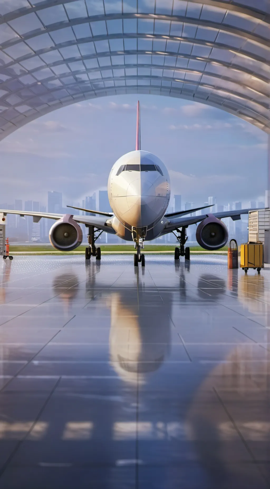 ai character: Airport 🛫 🛬 background