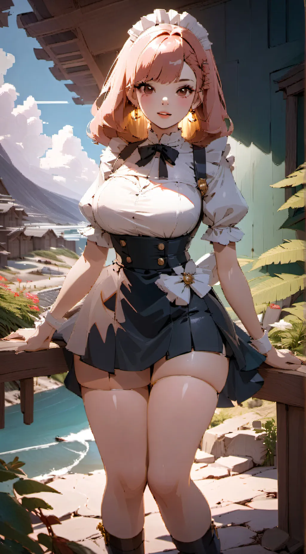 ai character: thick maid background