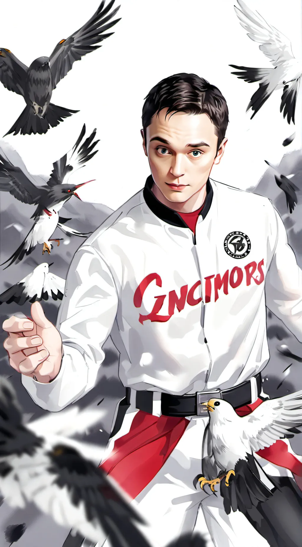 ai character: Sheldon  background