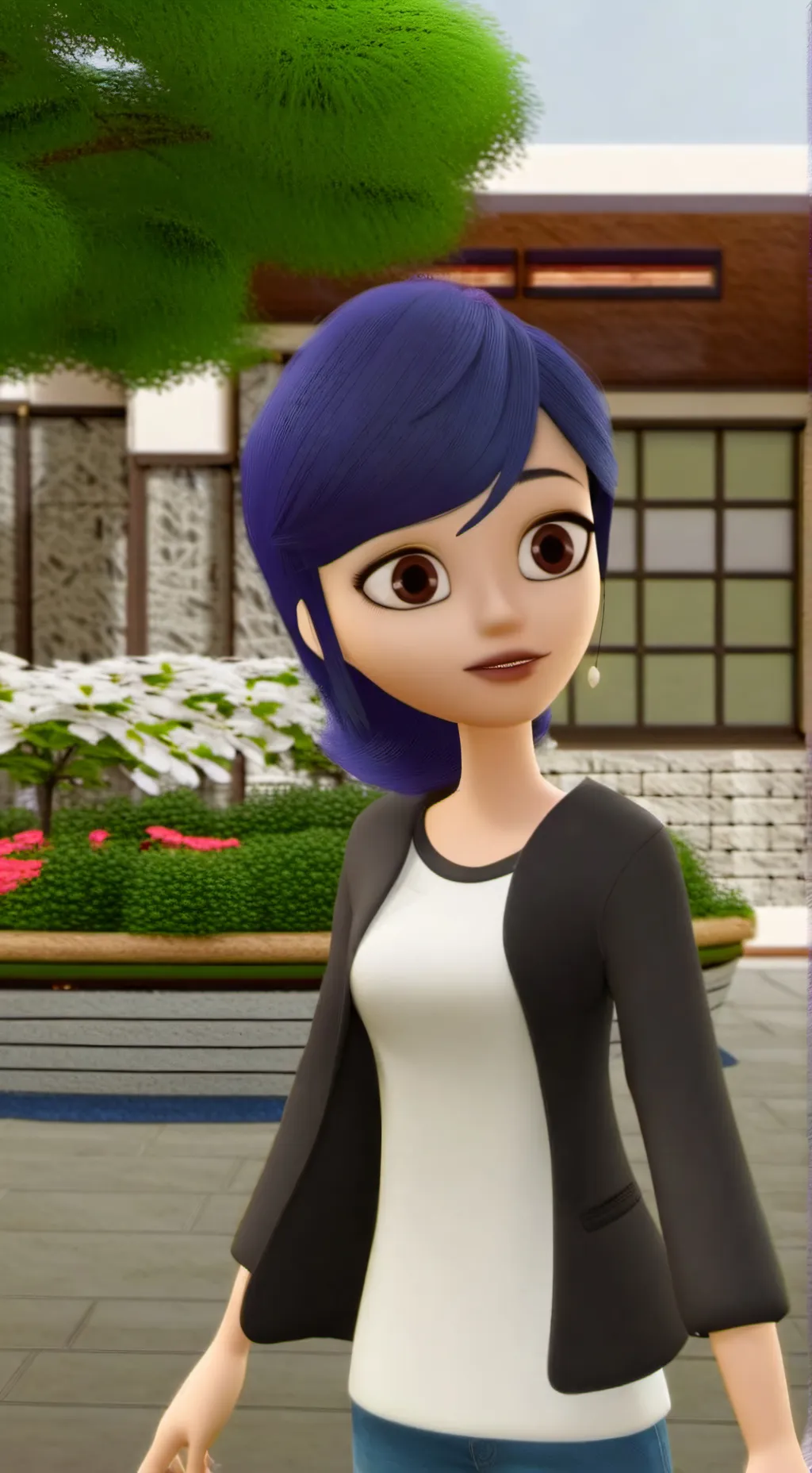 ai character: marinette  background