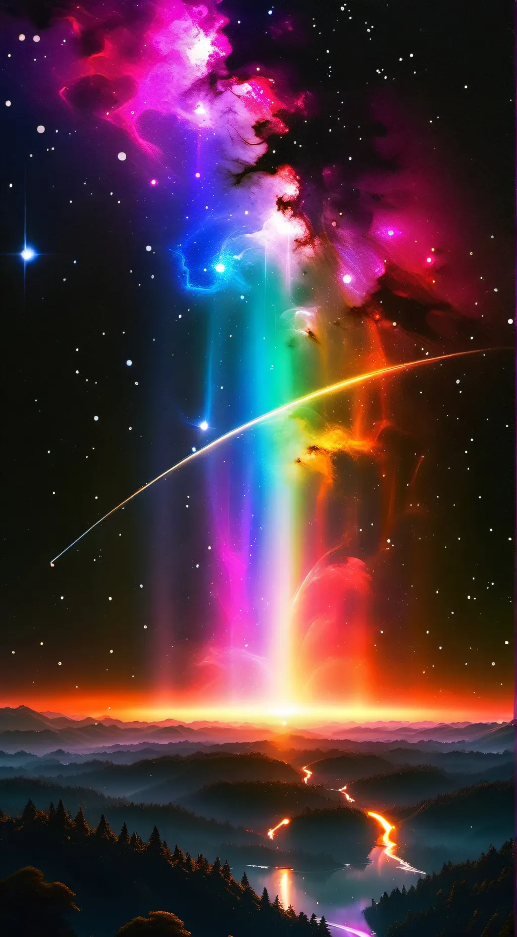 ai character: galaxie background