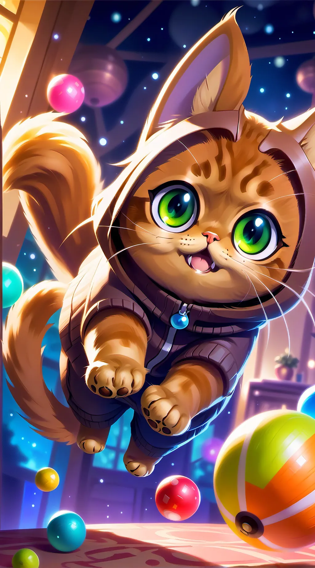 ai character: Gingerbread the Feline background