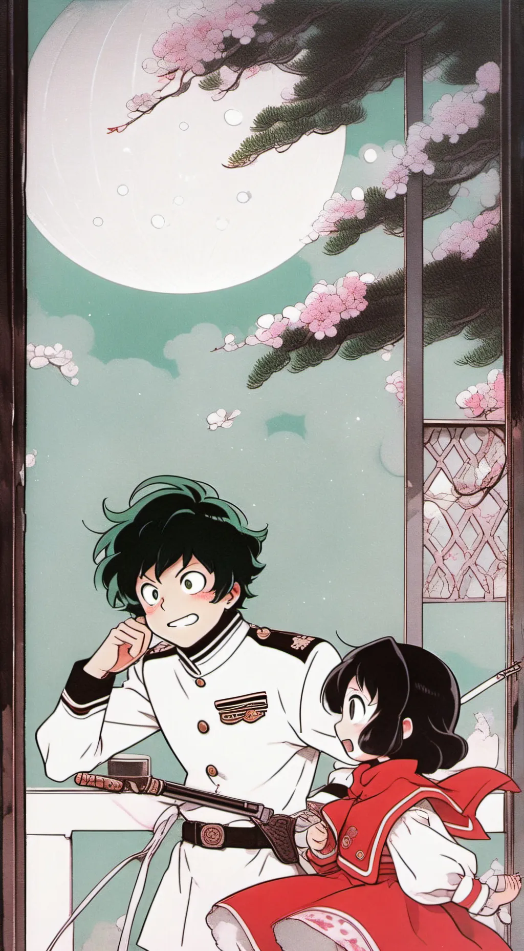 ai character: Bakudeku parents 💚 background