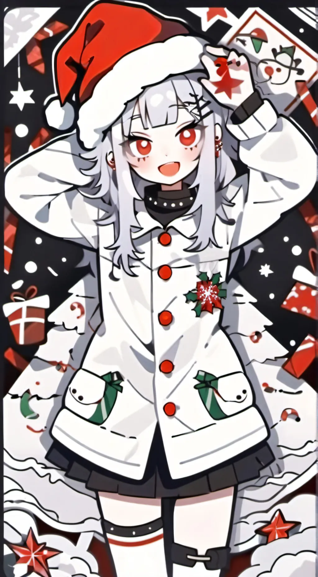 ai character: ~HH XMAS~❄☃️🌲 background