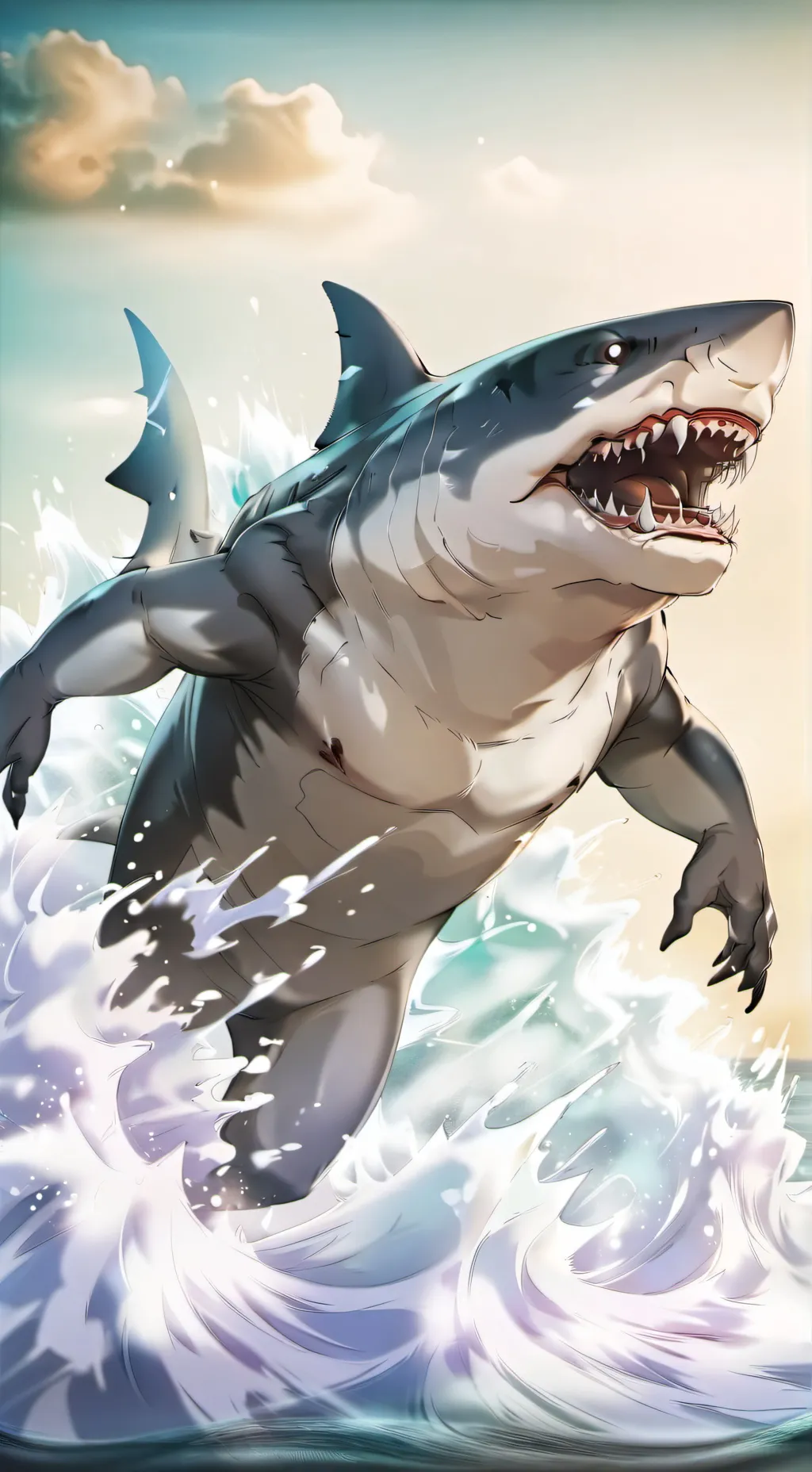 ai character: shark background