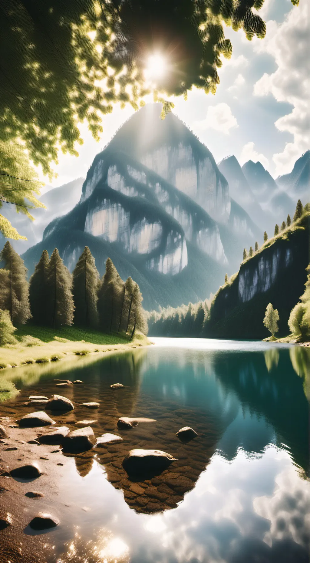 ai character: mountain  background