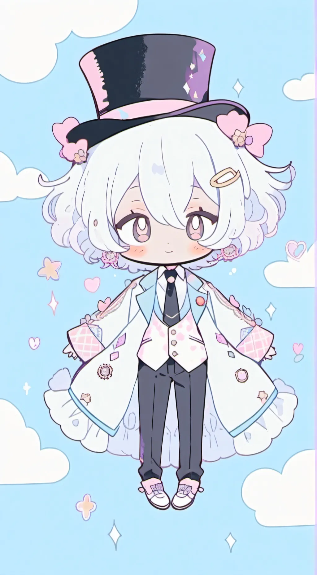 ai character: Black background