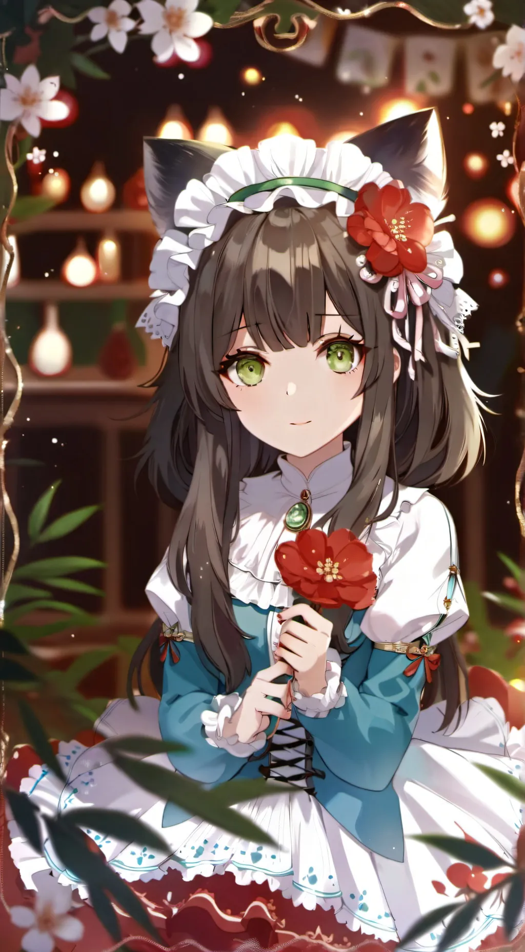 ai character: gatinha bebê  ❤️ background