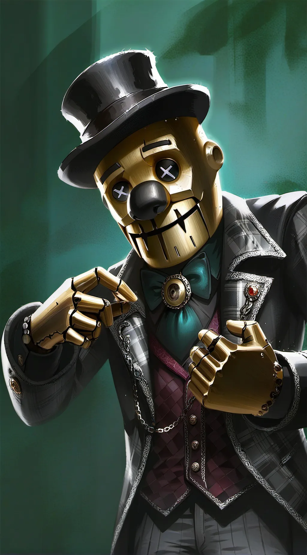 ai character: GOLDFreddyy background