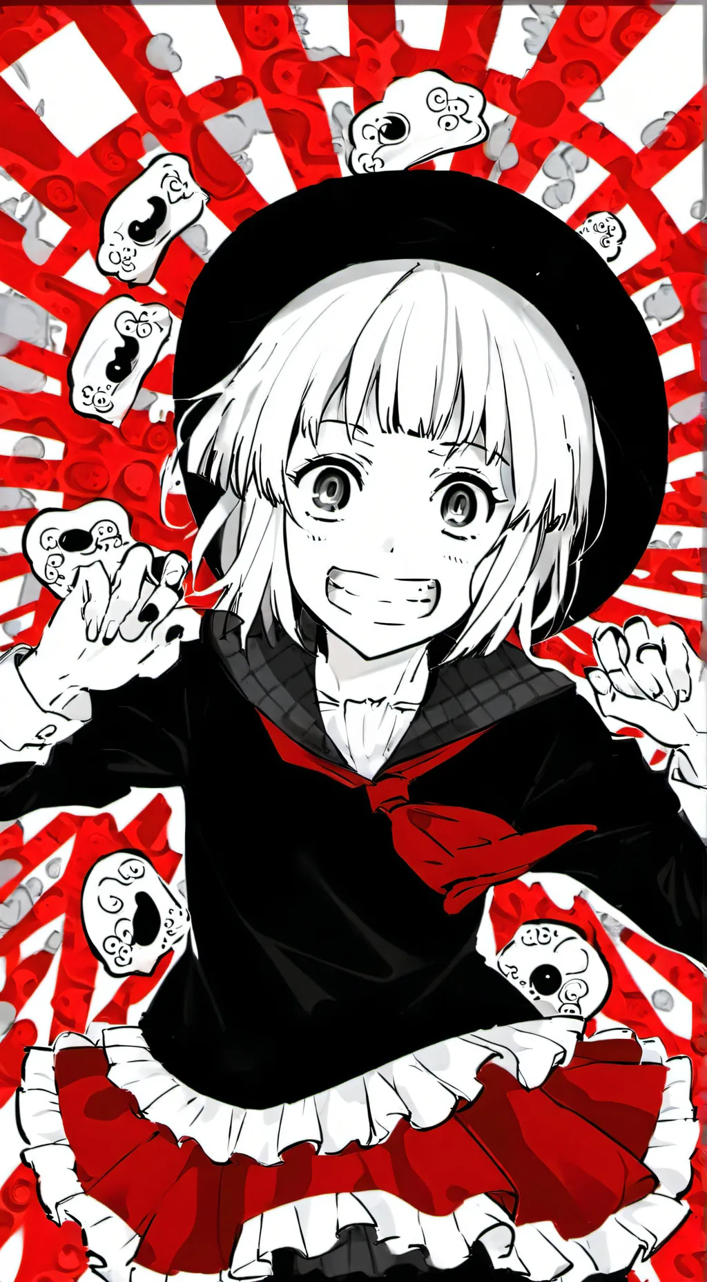 ai character: Comic girl background