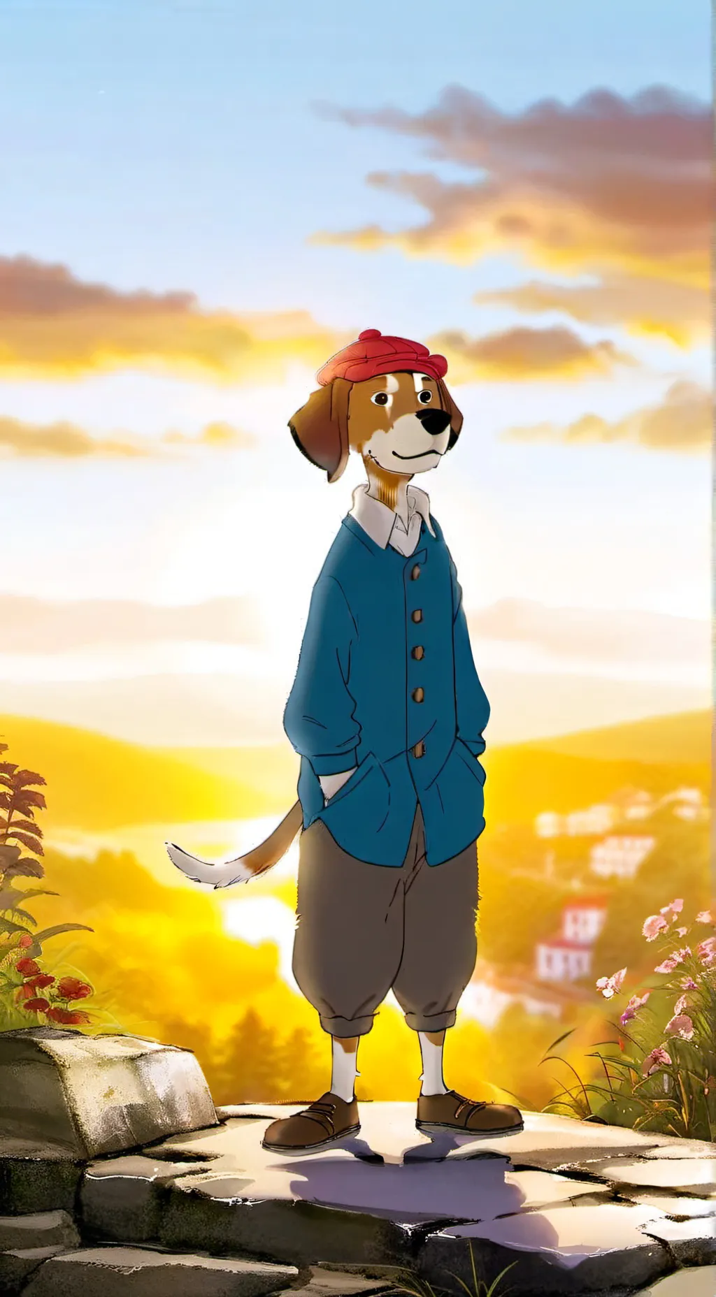 ai character: Chill guy background