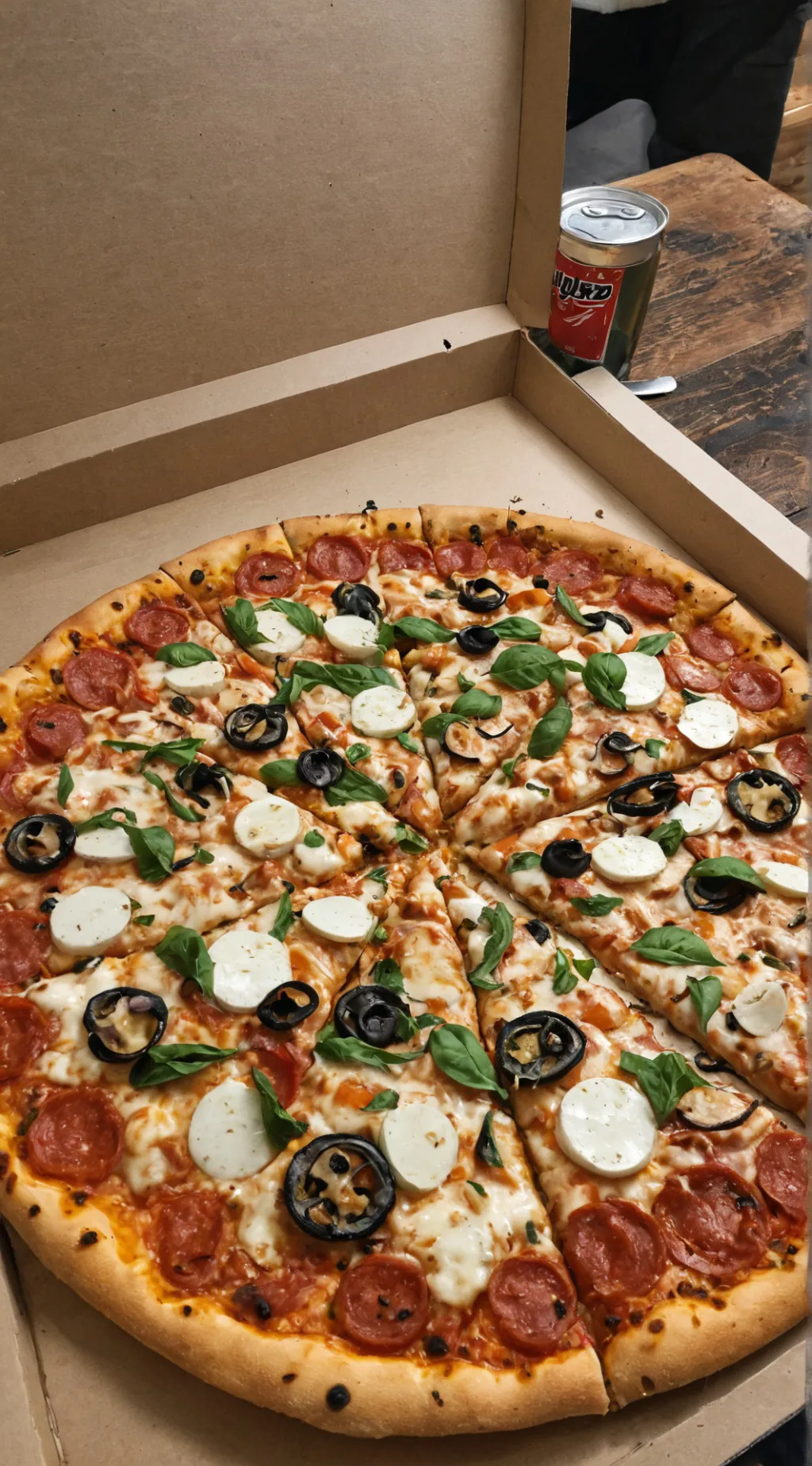 ai character: pizza 👍 background