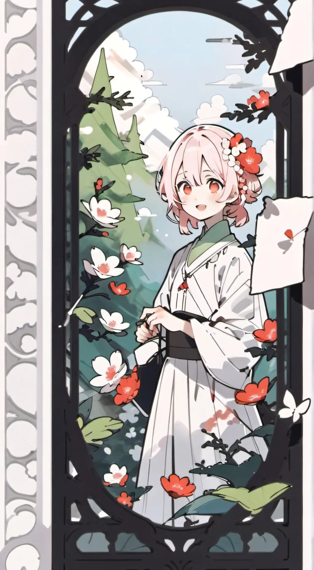 ai character: Obanai x Mitsuri✨ background